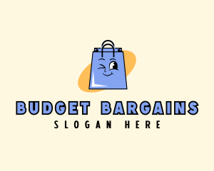 Happy Shopping Bag Store logo design