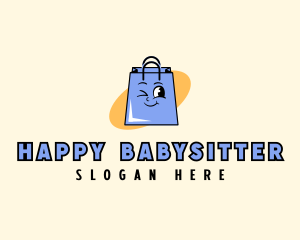 Happy Shopping Bag Store logo design