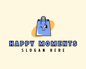 Happy Shopping Bag Store logo design