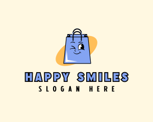 Happy Shopping Bag Store logo design