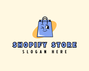 Happy Shopping Bag Store logo design