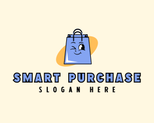 Happy Shopping Bag Store logo design