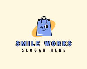 Happy Shopping Bag Store logo design