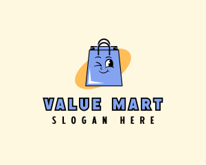 Happy Shopping Bag Store logo design