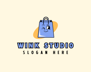 Happy Shopping Bag Store logo design