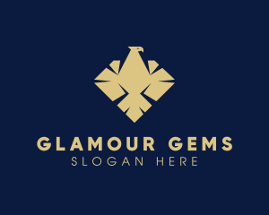 Elegant Diamond Eagle logo design