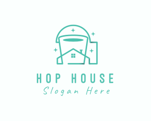 House Cleaning Bucket logo design