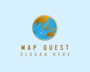 Globe Map Planet logo design