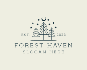 Outdoor Tree Forest logo design