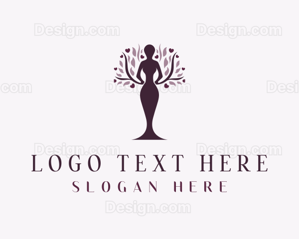 Female Organic Tree Logo