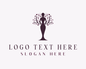 Female Organic Tree logo
