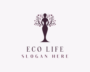 Female Organic Tree logo design