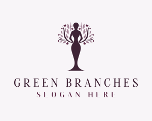 Female Organic Tree logo