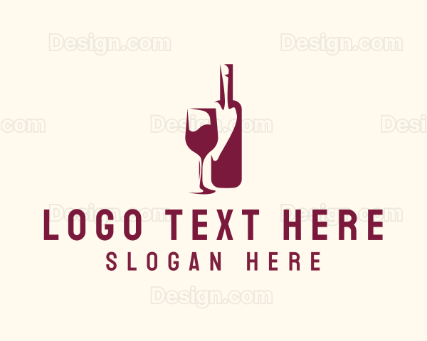 Wine Bottle Glass Logo