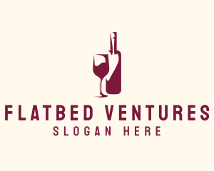 Wine Bottle Glass logo design