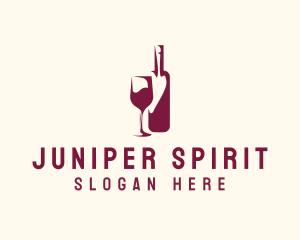 Wine Bottle Glass logo design