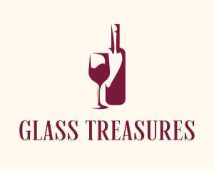 Wine Bottle Glass logo