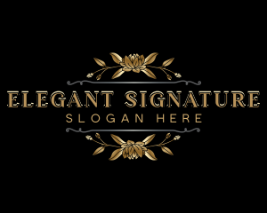 Elegant Flower Boutique logo design