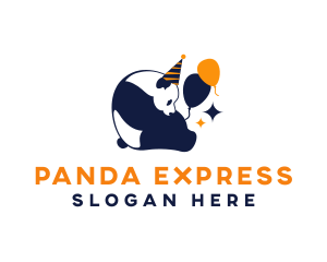 Party Balloon Panda logo design