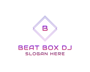 Gradient Futuristic DJ  logo design