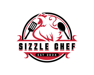 Cooking Grill Chicken  logo design