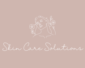 Floral Skin Care logo design