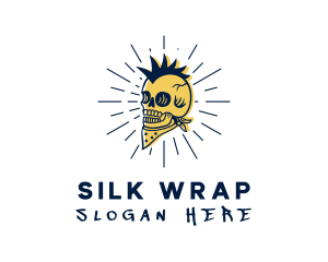 Skull Scarf Apparel logo design