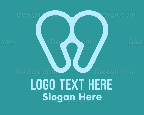 Blue Quotes Tooth Logo