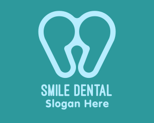 Blue Quotes Tooth logo design