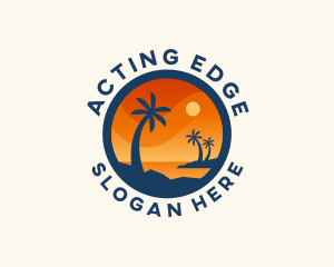 Tropical Island Getaway logo design