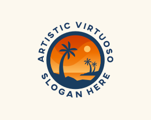 Tropical Island Getaway logo design