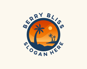 Tropical Island Getaway logo design