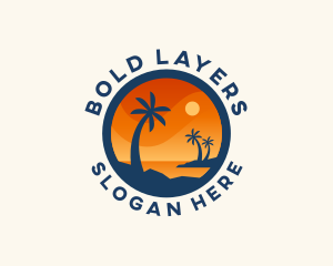 Tropical Island Getaway logo design