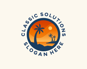 Tropical Island Getaway logo design