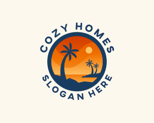 Tropical Island Getaway logo design