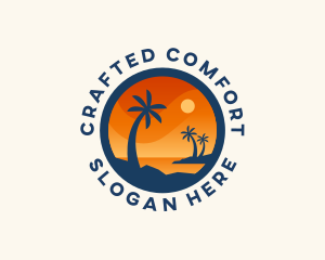 Tropical Island Getaway logo design