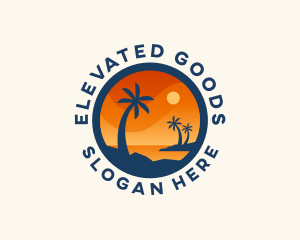 Tropical Island Getaway logo design