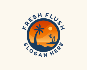 Tropical Island Getaway logo design