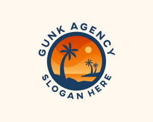 Tropical Island Getaway logo design