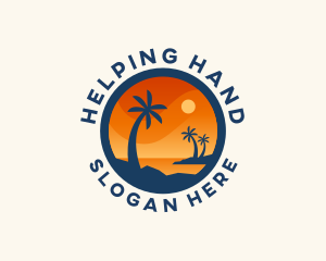 Tropical Island Getaway logo design
