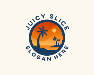 Tropical Island Getaway logo design