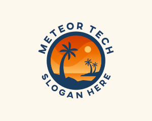 Tropical Island Getaway logo design