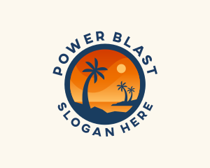 Tropical Island Getaway logo design