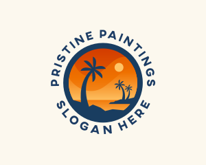 Tropical Island Getaway logo design