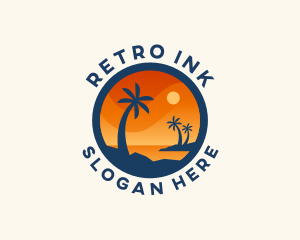 Tropical Island Getaway logo design