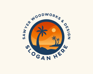 Tropical Island Getaway logo design