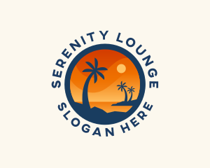 Tropical Island Getaway logo design