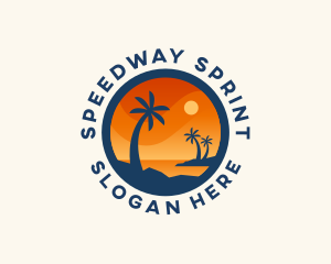 Tropical Island Getaway logo design