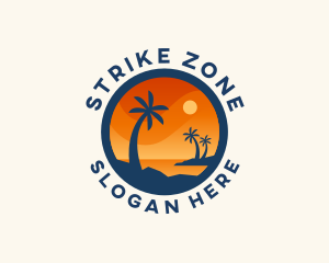 Tropical Island Getaway logo design