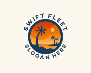 Tropical Island Getaway logo design